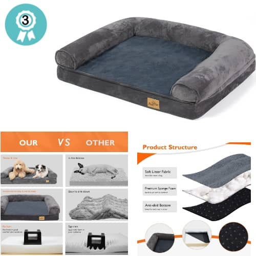 sofa perro ortopedico rectangular