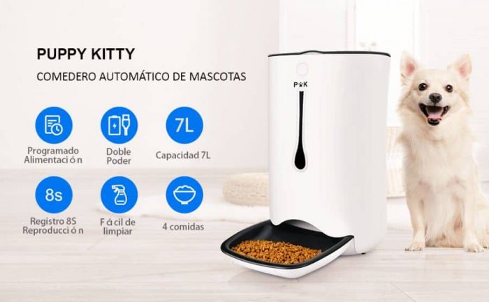 Puppy Kitty: Mejor Dispensador de Pienso Automático para Perros y Gatos 12 dispensador de comida para perros wifi