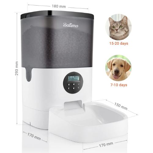 Mejores Comederos para Perros Bichón Maltés 22 dispensador-pienso-automatico-perros-gatos-balimo-comprar