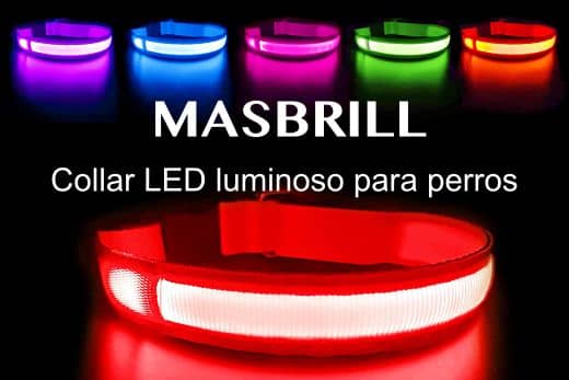 masbrill collar led luminoso perros