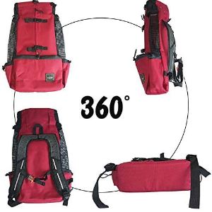 Woolala mochila ligera roja para mascotas 