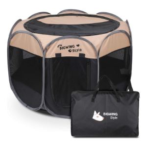 parque grande para perros pequenos con bolsa de transporte