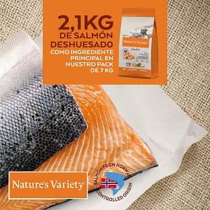 Nature's Variety Selected: Pienso con Salmón para Perros Pequeños 5 pienso-natures-variety-selected-perro-ingredientes
