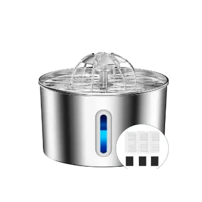 BalimoPet Fuente agua mascotas con LED filtros carbón activado