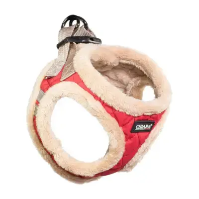 CHIARA Arnés cálido de invierno para perros polyester rojo talla S