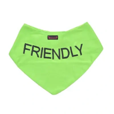 Dexil Mensaje bordado personalizado en bandana de perro