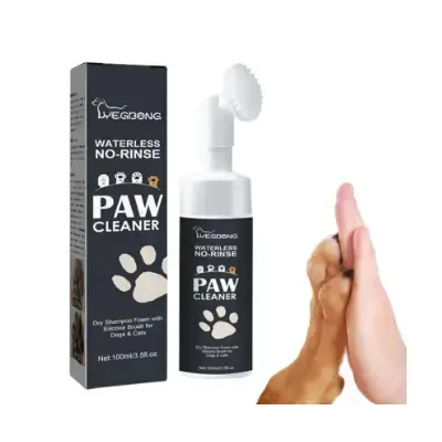 Productos Higiene para Perros Bichón Maltés 30 Easytech Limpiapatas perro con cepillo espuma de lavado en seco ecológico