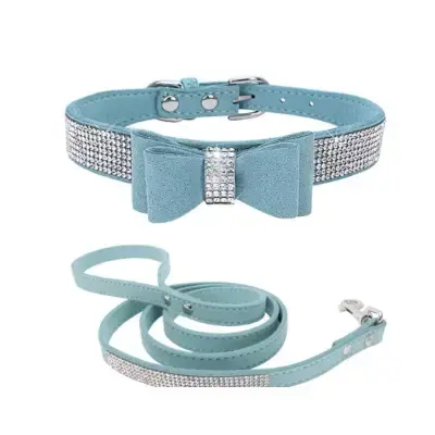 Ropa para Perros Bichón Maltés 33 ETOPARS Collar y Correa para perro de piel suave con diamantes