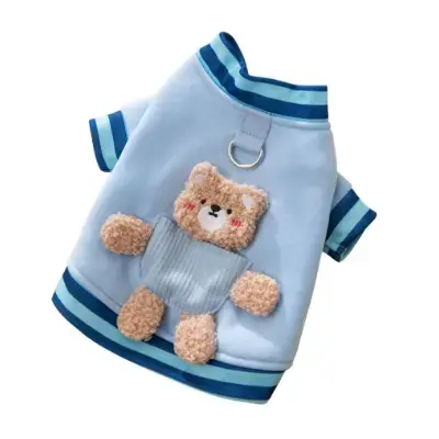 Ropa para Perros Bichón Maltés 9 Galatée Suéter pequeño azul para perros talla S