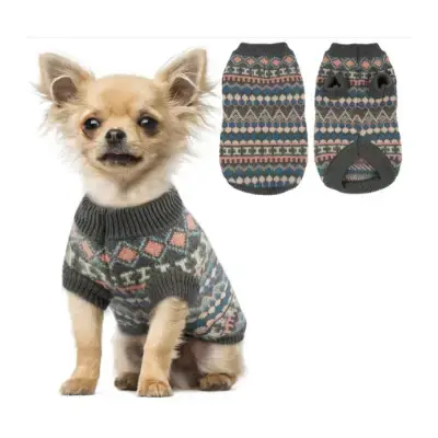 Ropa para Perros Bichón Maltés 12 Hjumarayan Jersey pequeño perro color gris talla XS