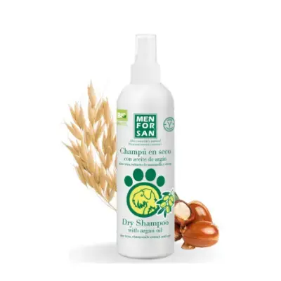 menforsan champoo seco para perros blancos
