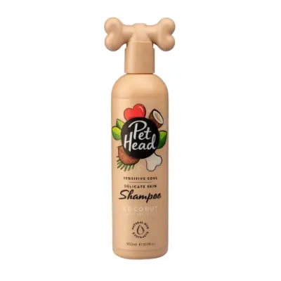 Pet Head Sensitive Soul Champú natural para perros hidratante aroma de coco