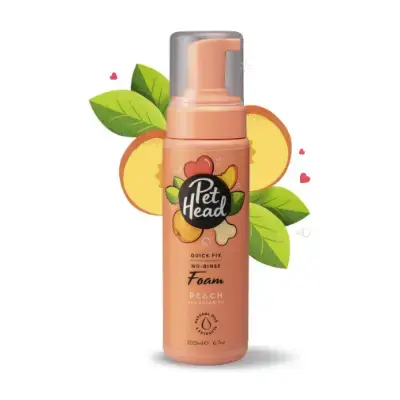Pet Head Champú seco para perros y cachorros aroma de melocotón