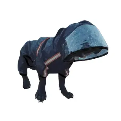 Ropa para Perros Bichón Maltés 19 PETCUTE Chubasquero para Perros con Capucha Tiras Reflectoras