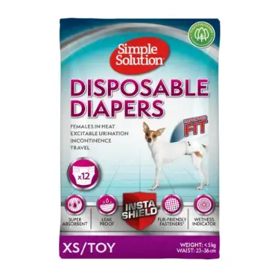 Productos Higiene para Perros Bichón Maltés 36 simple solution pañales deshechables perros hembras