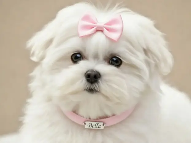 bichon maltes toy pelo corto blanco