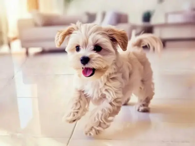 Bichón Maltés: Colores que Existen Realmente y Cuáles No 9 cachorro bichon maltes beige con orejas marrones